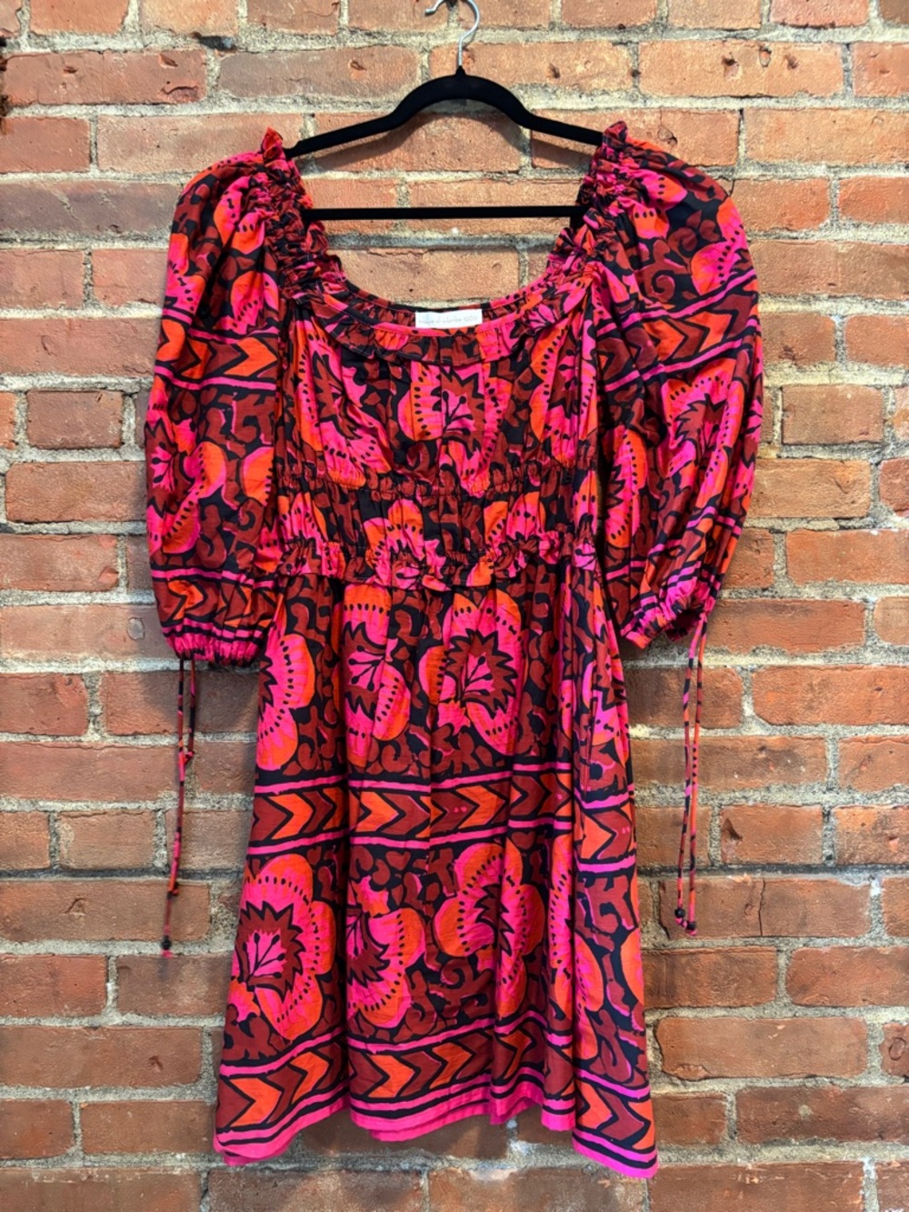 House of Harlow 1960 Pink & Red Floral Print Dress